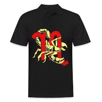 Skorpion - Männer Poloshirt - Schwarz - Vorne - Kai (181cm)
