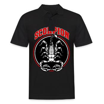 Skorpion - Männer Poloshirt - Schwarz - Vorne - Kai (181cm)