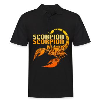 Skorpion - Männer Poloshirt - Schwarz - Vorne - Kai (181cm)