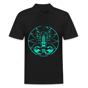Skorpion Sternzeichen Horoskop Insekt Astrologie - Männer Poloshirt - Schwarz - Vorne - Kai (181cm)