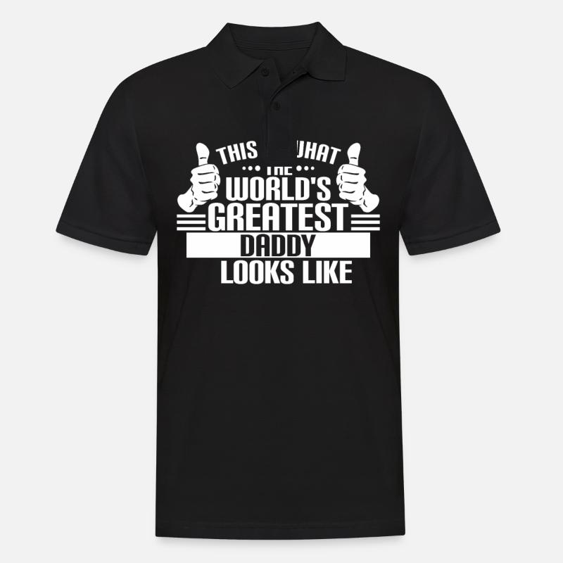 The World's Best Daddy - Männer Poloshirt - Schwarz