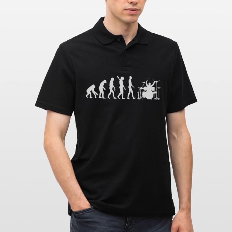 Drummer Drums Evolution Drummer Gift Men's Polo Shirt