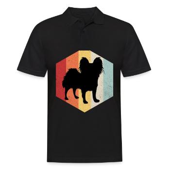 Papillon - Männer Poloshirt - Schwarz - Vorne - Kai (181cm)