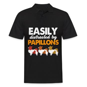 Papillon - Männer Poloshirt - Schwarz - Vorne - Kai (181cm)