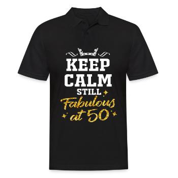 Birthday 50 Gift Born 1969 Fifty Bday - Men's Polo Shirt - black - Front - Kai (181cm)