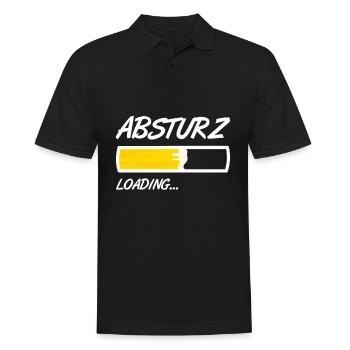 Absturz Loading , saufen, trinken - Männer Poloshirt - Schwarz - Vorne - Kai (181cm)