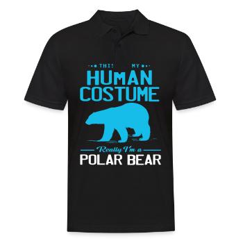 Eisbär Polarbär Arktis Grönland Island Nordpol Eis - Männer Poloshirt - Schwarz - Vorne - Kai (181cm)