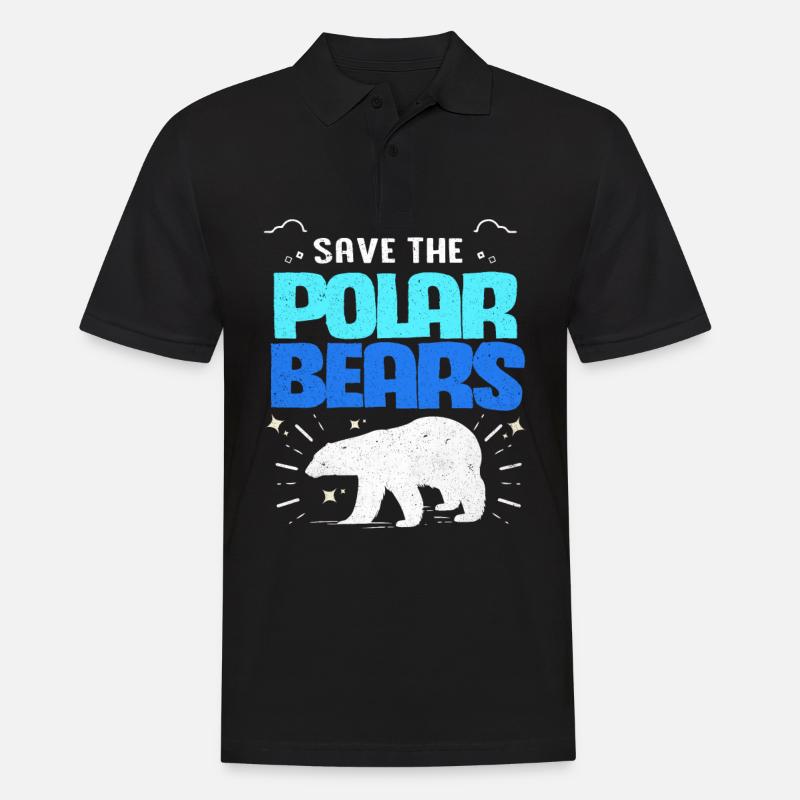 Eisbär - Männer Poloshirt - Schwarz