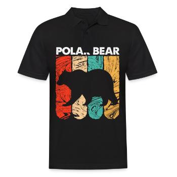 Eisbär - Männer Poloshirt - Schwarz - Vorne - Kai (181cm)