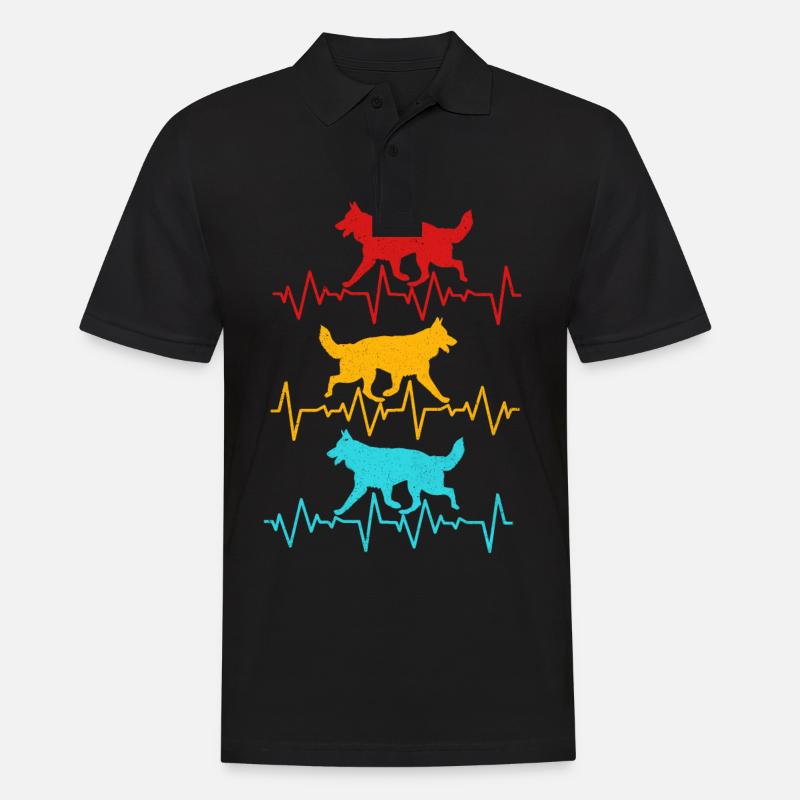 Deutscher Schäferhund - Männer Poloshirt - Schwarz