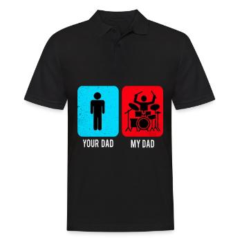 Percussion - Men's Polo Shirt - black - Front - Kai (181cm)