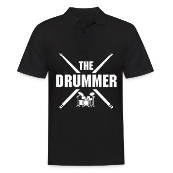 Batteur Batteur Drummer Musique Instrument Tambour Band - Polo Homme - noir - Devant - Kai (181cm)
