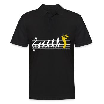 Saxophone Jazz Evolution Saxophone Classical Musician - Men's Polo Shirt - black - Front - Kai (181cm)