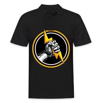 Elektriker Elektrotechnik Elektronik Volt Watt - Männer Poloshirt - Schwarz - Vorne - Kai (181cm)