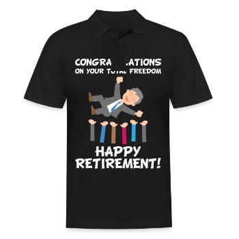 Rente Ruhestand Pension lustiger Spruch witzig - Männer Poloshirt - Schwarz - Vorne - Kai (181cm)