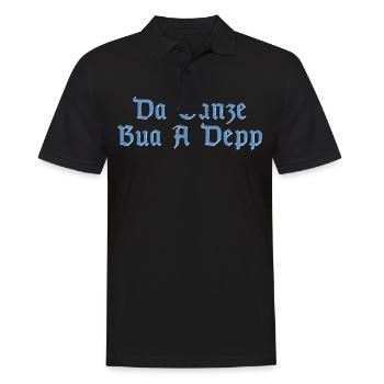 Bayern bayrisch Dialekt lustiger Spruch Geschenk - Männer Poloshirt - Schwarz - Vorne - Kai (181cm)
