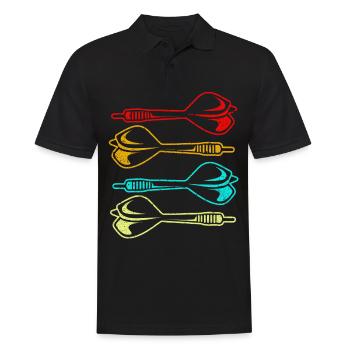Dart - Männer Poloshirt - Schwarz - Vorne - Kai (181cm)