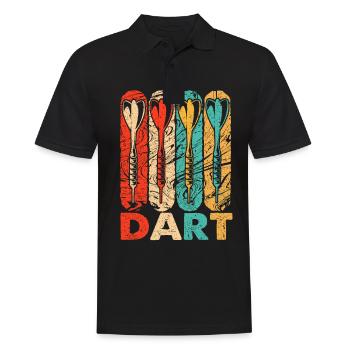 Dart - Männer Poloshirt - Schwarz - Vorne - Kai (181cm)