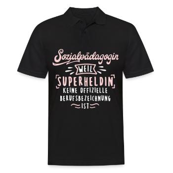 Sozialpädagogin Soziale Arbeit Sozialpädagogik - Männer Poloshirt - Schwarz - Vorne - Kai (181cm)