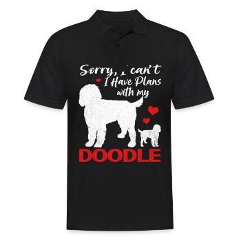 Doodle - Männer Poloshirt - Schwarz - Vorne - Kai (181cm)