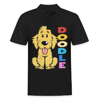 Doodle - Männer Poloshirt - Schwarz - Vorne - Kai (181cm)
