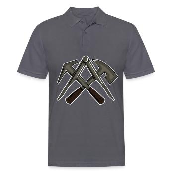 Cadeau apprenti maître couvreur couvreur - Polo Homme - charbon - Devant - Nico (186cm)
