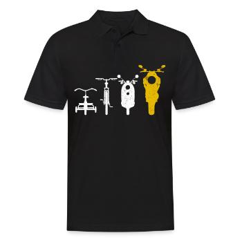 Motorcyclist Motorcycle Gift - Men's Polo Shirt - black - Front - Kai (181cm)