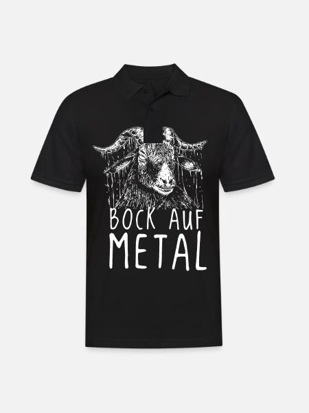 Bock auf Metal Musik Geschenk - Männer Poloshirt - Schwarz