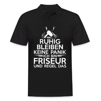 Friseur Lustiger Spruch Friseurin Haare Geschenk - Männer Poloshirt - Schwarz - Vorne - Kai (181cm)
