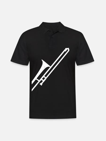 Cadeau de musicien de jazz trombone trombone - Polo Homme - noir