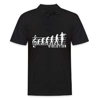 Violinist Violin Violin Sheet Music Evolution Gift - Men's Polo Shirt - black - Front - Kai (181cm)