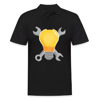 Mouth covering electrician - Men's Polo Shirt - black - Front - Kai (181cm)