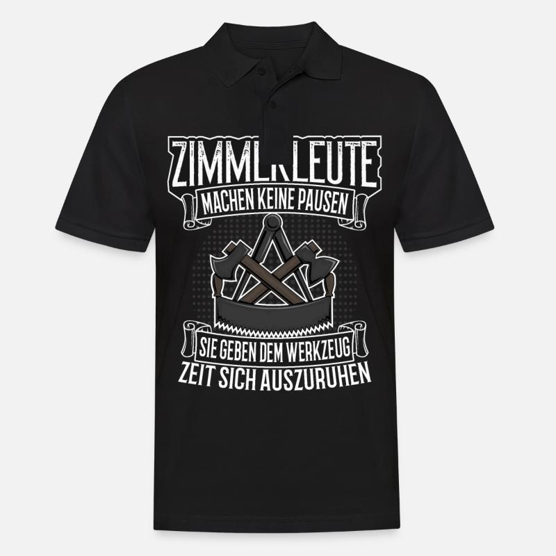 Zimmerer Zimmermann Zimmerermeister Geschenk - Männer Poloshirt - Schwarz