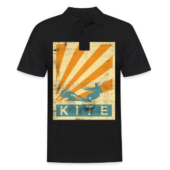 Kitesurfen Surfer Kiten Surfen Meer Fan Geschenk - Männer Poloshirt - Schwarz - Vorne - Kai (181cm)