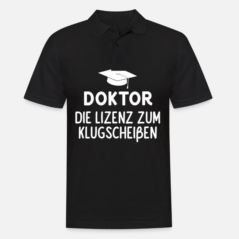 Doktor Doktortitel - Männer Poloshirt - Schwarz