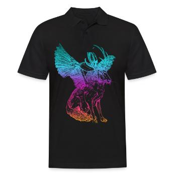WOLPERTINGER - Men's Polo Shirt - black - Front - Kai (181cm)