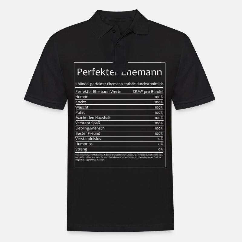 Für den perfekten Mann. Ein Traum - Männer Poloshirt - Schwarz