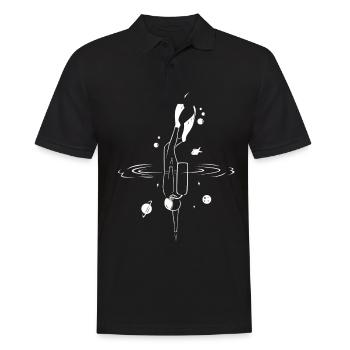 Taucher Astronaut Tauchlehrer Tauchpartner - Männer Poloshirt - Schwarz - Vorne - Kai (181cm)