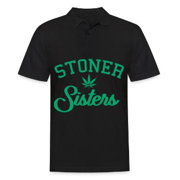 STONER SISTERS Weed 420 Girlfriend Gift For 2 - Polo Homme - noir - Devant - Kai (181cm)