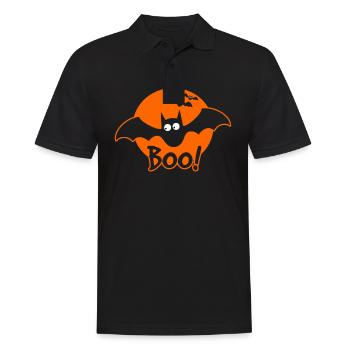 Boo! - Männer Poloshirt - Schwarz - Vorne - Kai (181cm)