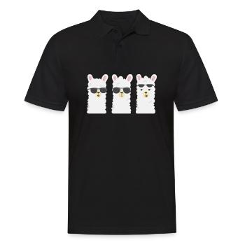 Alpaca Squad Party Team JGA Cool Lama - Men's Polo Shirt - black - Front - Kai (181cm)