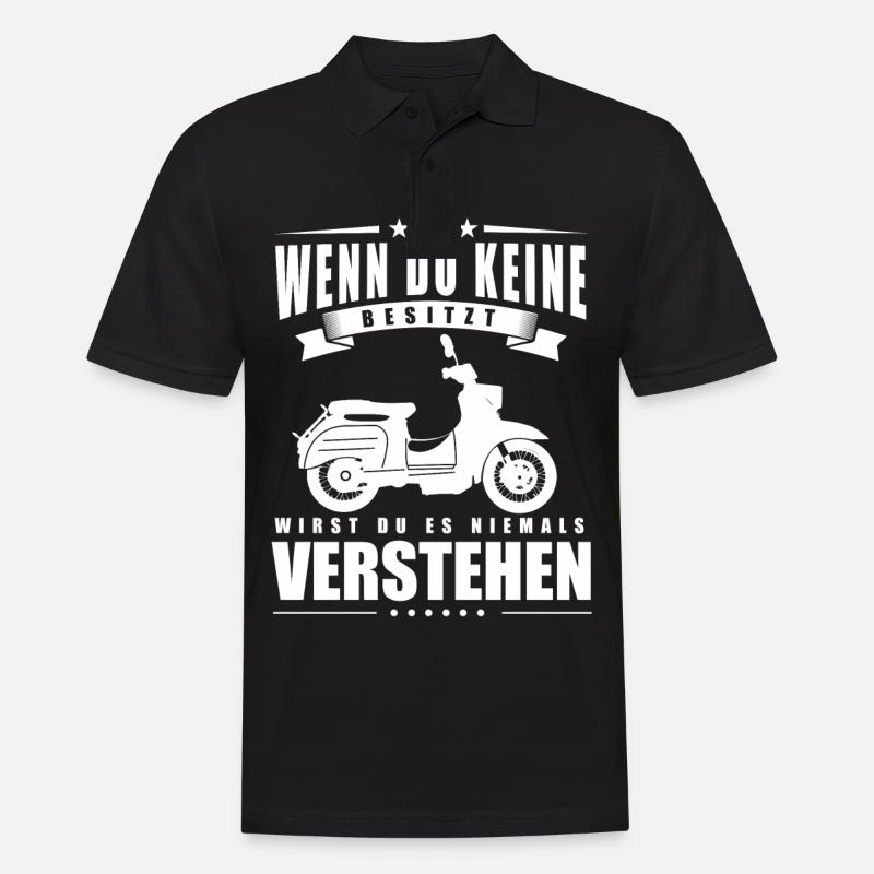 Simson, Simmi, DDR Ostalgie Wenn du keine Besitzt - Männer Poloshirt - Schwarz