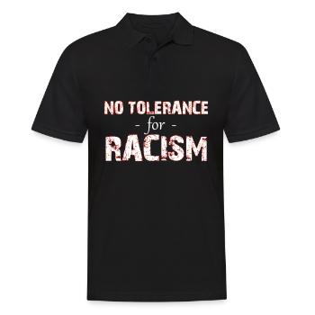 gegen rechts - Männer Poloshirt - Schwarz - Vorne - Kai (181cm)