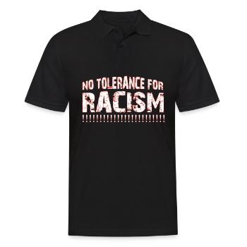 Antifa - Männer Poloshirt - Schwarz - Vorne - Kai (181cm)