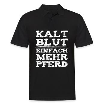Kaltblut Mehr Pferd | Reiter Stall Geschenk - Männer Poloshirt - Schwarz - Vorne - Kai (181cm)