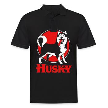 Husky - Männer Poloshirt - Schwarz - Vorne - Kai (181cm)