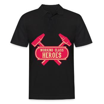 WORKING CLASS HERO Retro Mechanic Gift - Men's Polo Shirt - black - Front - Kai (181cm)