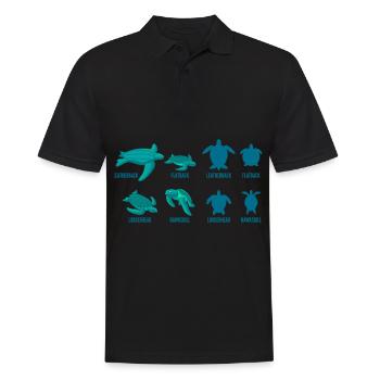 Cadeau d'espèce de tortue pour les plongeurs - Polo Homme - noir - Devant - Kai (181cm)