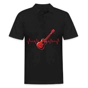 guitare - Polo Homme - noir - Devant - Kai (181cm)