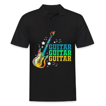 guitare - Polo Homme - noir - Devant - Kai (181cm)